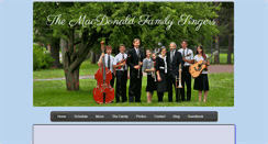 Desktop Screenshot of macdonaldfamilysingers.com